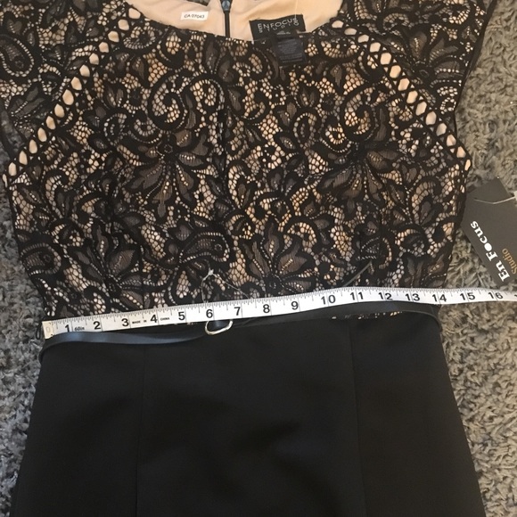 NWT Black Lace dress with nude lining - Picture 5 of 7